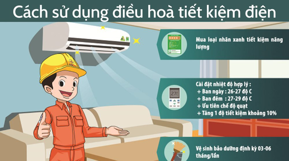 Cách su dụng điều hòa tiết kiệm
