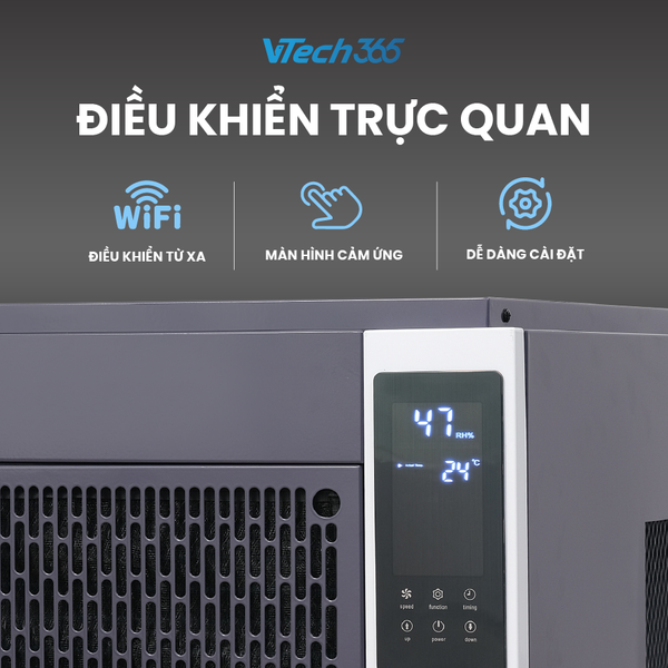 Máy hút ẩm công nghiệp VTECH365 VT-HA1000-CN 100L/ngày