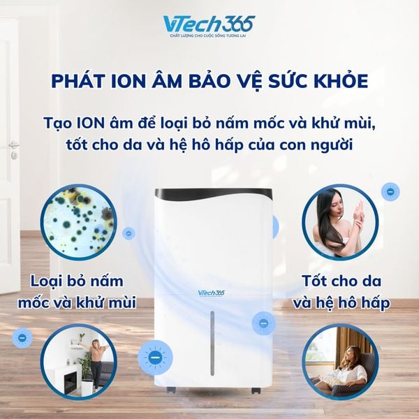 Máy hút ẩm VTech365 VT-HA500-W 50L/ngày