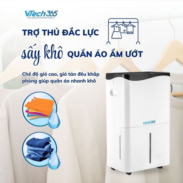 Máy hút ẩm VTech365 VT-HA500-W 50L/ngày