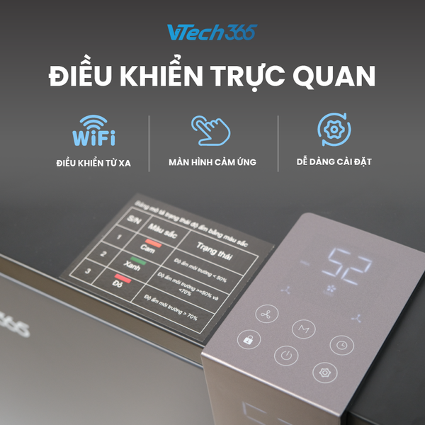 Máy hút ẩm gia đình VTECH365 VT-HA600-CN 60L/ngày
