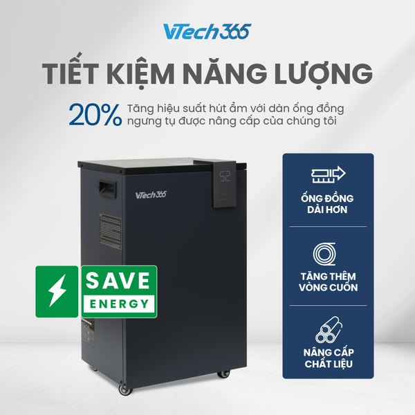 Máy hút ẩm gia đình VTECH365 VT-HA600-CN 60L/ngày