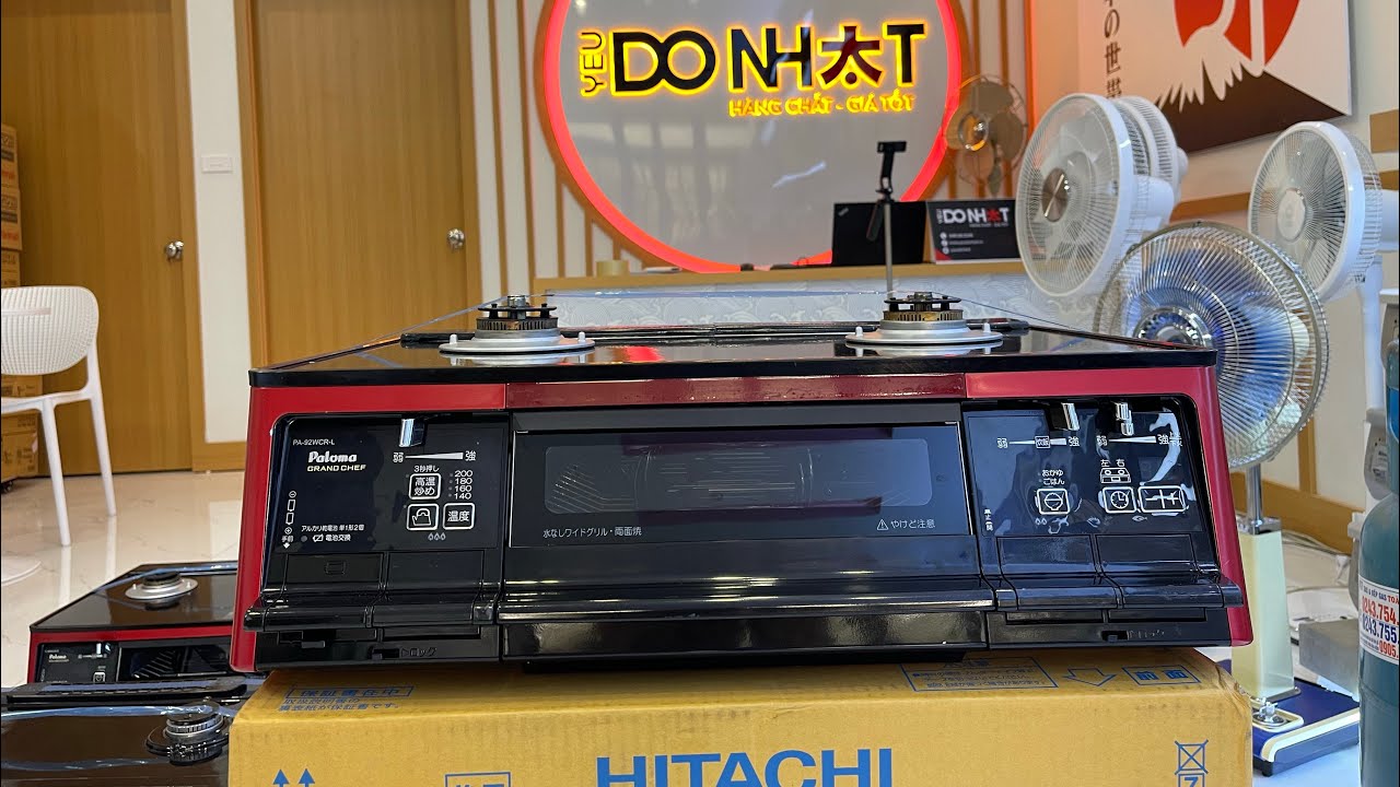 Bếp gas full chức năng mặt kính Paloma PA-92WCR nội địa Nhật