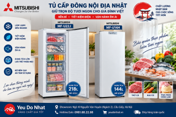 Tủ Cấp Đông Nội Địa Nhật Có Tốt Không? Mitsubishi MF-U22J, MF-U14H