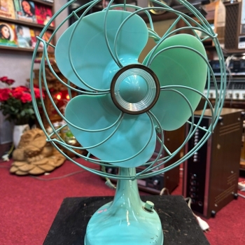 Quạt Mitsubishi Nhật Cổ Cánh 30cm Bầu Tên Lửa Xanh Ngọc